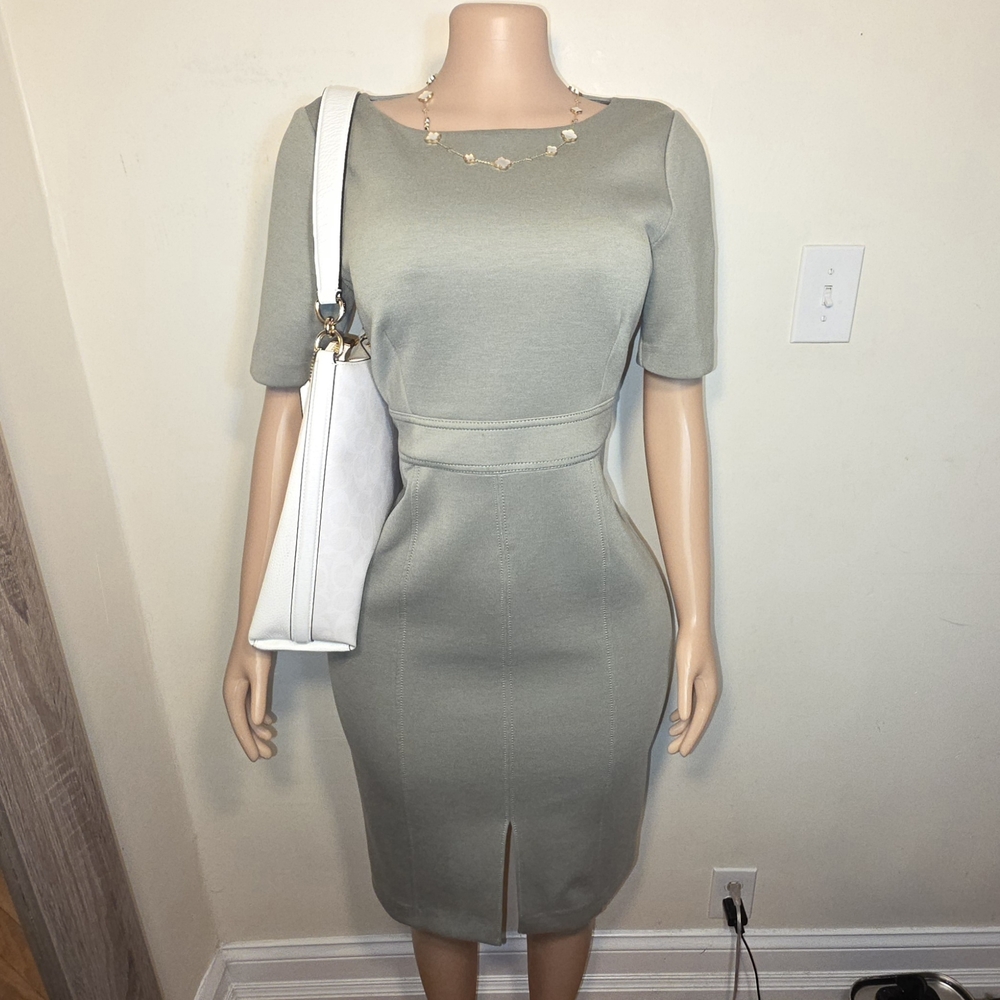 ☆Ann Taylor Sage Green Midi Split Hem Dress☆